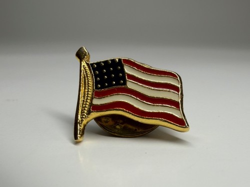 Vintage waving flag lapel - vintage,